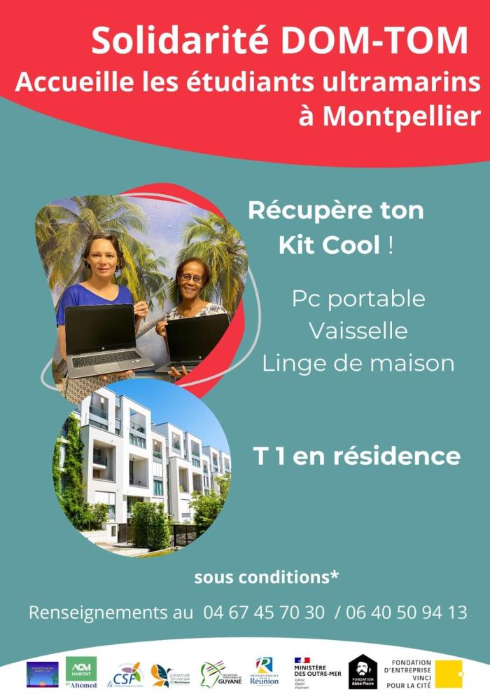 L'association Solidarité DOM-TOM de Montpellier a pu obtenir 20 logements pour des étudiants d'Outre-mer et des kits de bienvenue