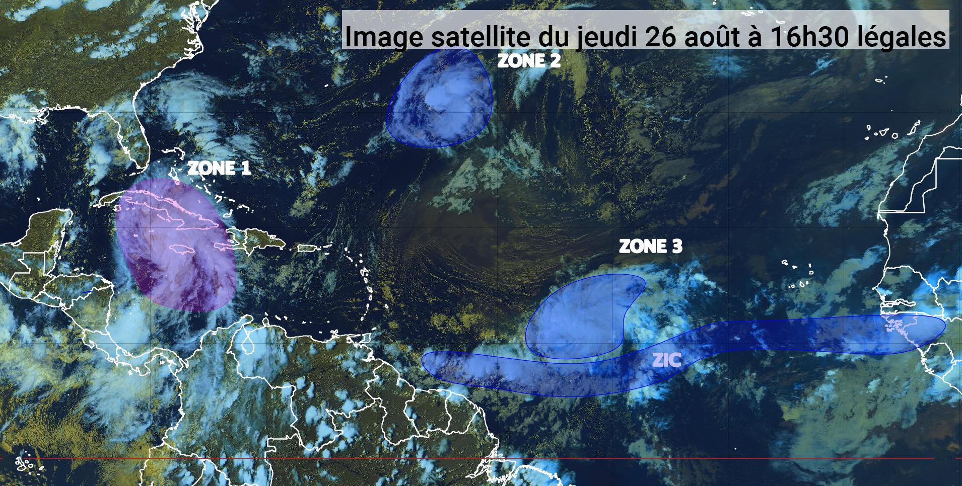     Une onde tropicale au milieu de l'Atlantique pourrait devenir un cyclone (bulletin du 26/08/21)

