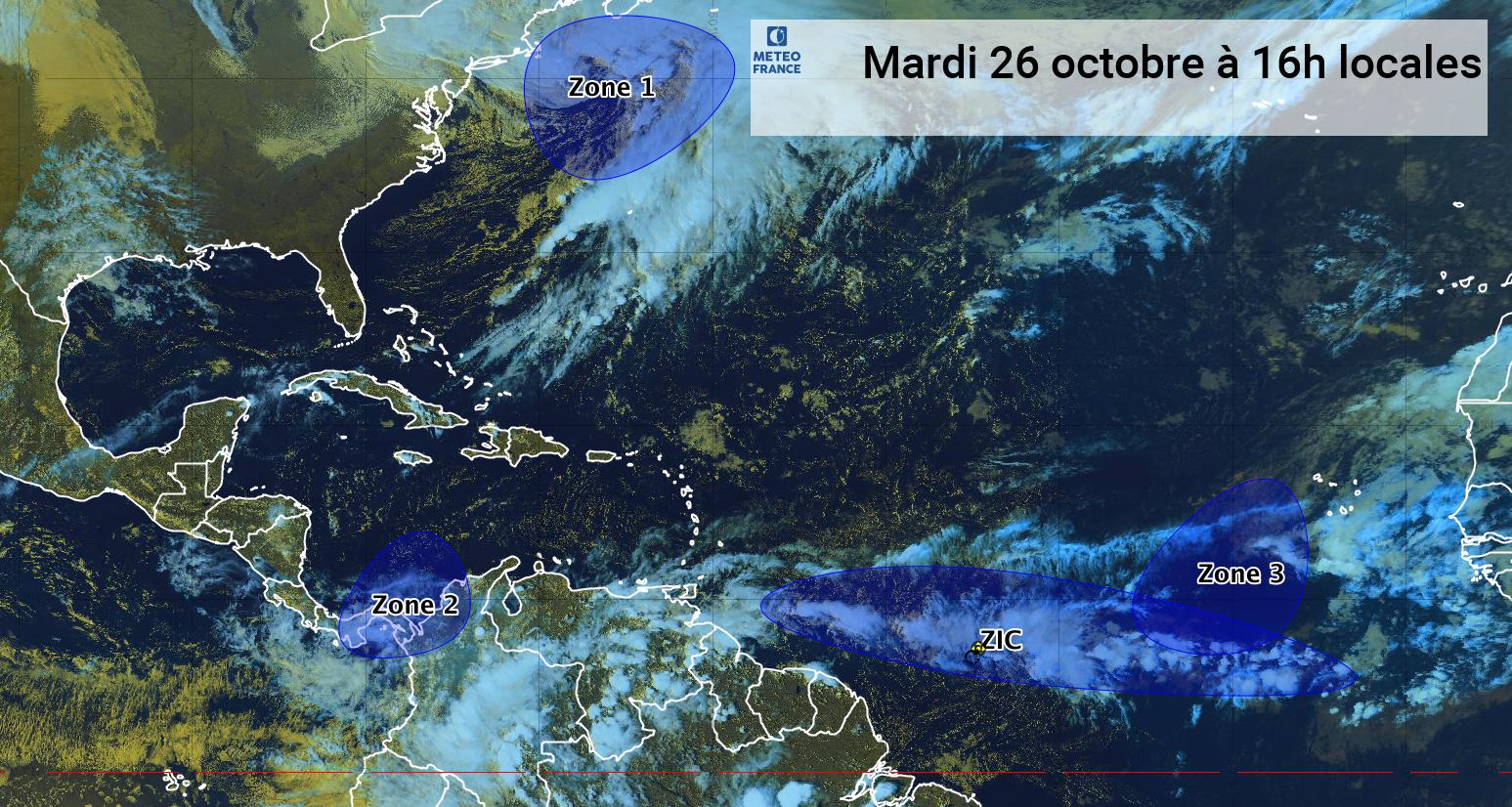     La situation reste calme en Caraïbe et dans l'Atlantique (bulletin du 26/10/21)

