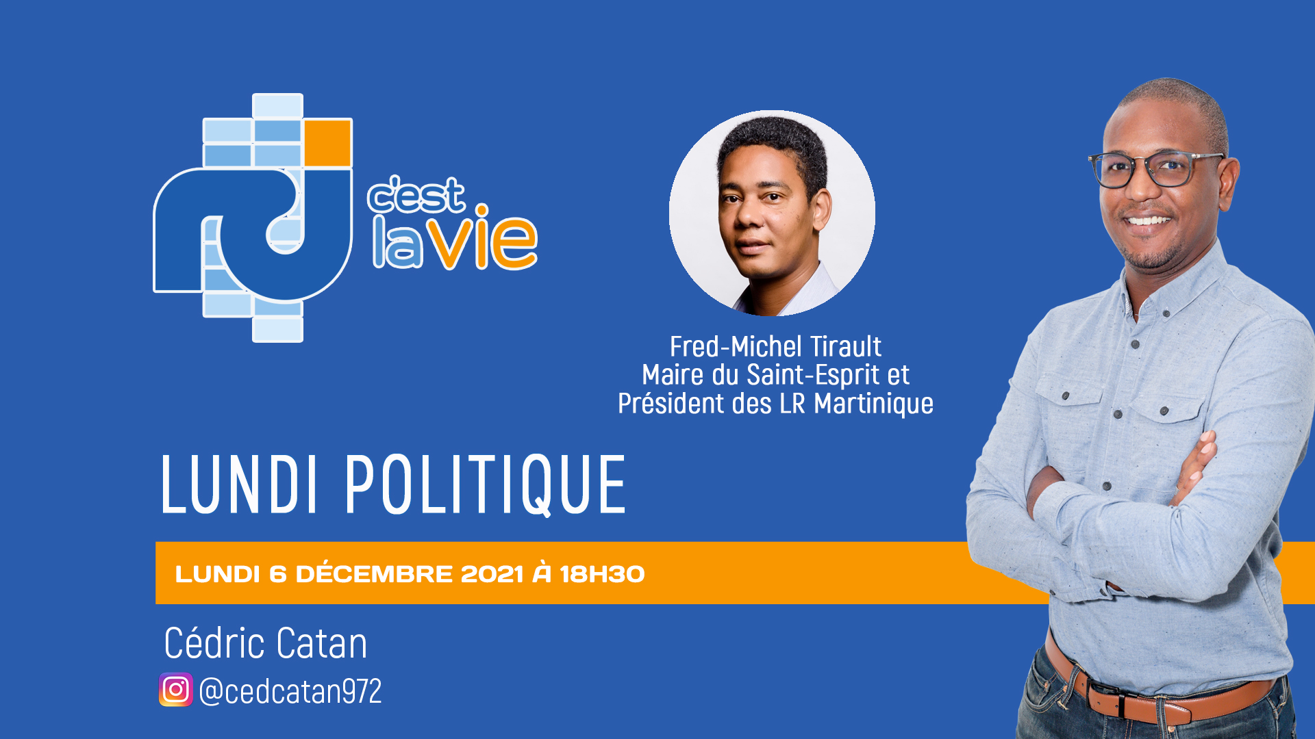     [VIDÉO] Fred-Michel Tirault, le président des Républicains de Martinique, était l’invité de Lundi Politique 

