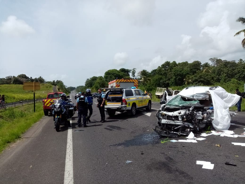     Six blessés dont deux graves dans un accident de la route sur la RN1 à Goyave

