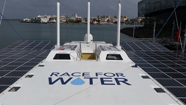 Le Race For Water est alimenté par 500 m² de panneaux photovoltaïques