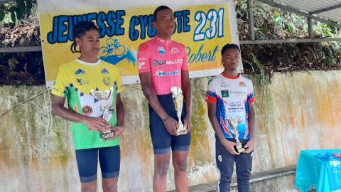 Podium du contre-la montre, Tour cycliste junior de Martinique