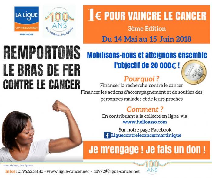     Début de la 3ème édition de l'opération "1 euro pour vaincre le cancer"

