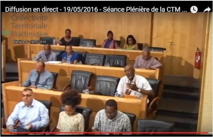     L'Assemblée de Martinique (CTM) en plénière ce jeudi 19 mai 2016 - A SUIVRE EN STREAMING VIDEO -

