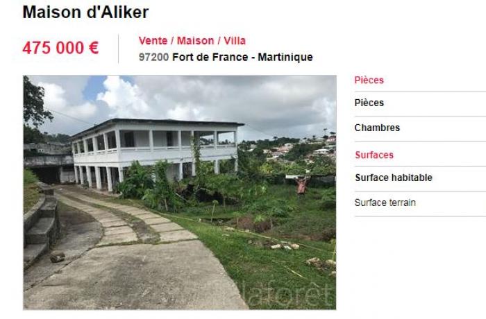     La maison de Pierre Aliker est en vente

