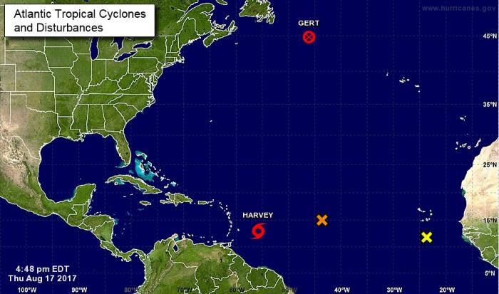     Naissance de la tempête tropicale Harvey

